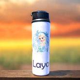 Customizable Steel Sipper|Cartoon Character Bottle|Steel Bottle with Straw - BBD GIFTS